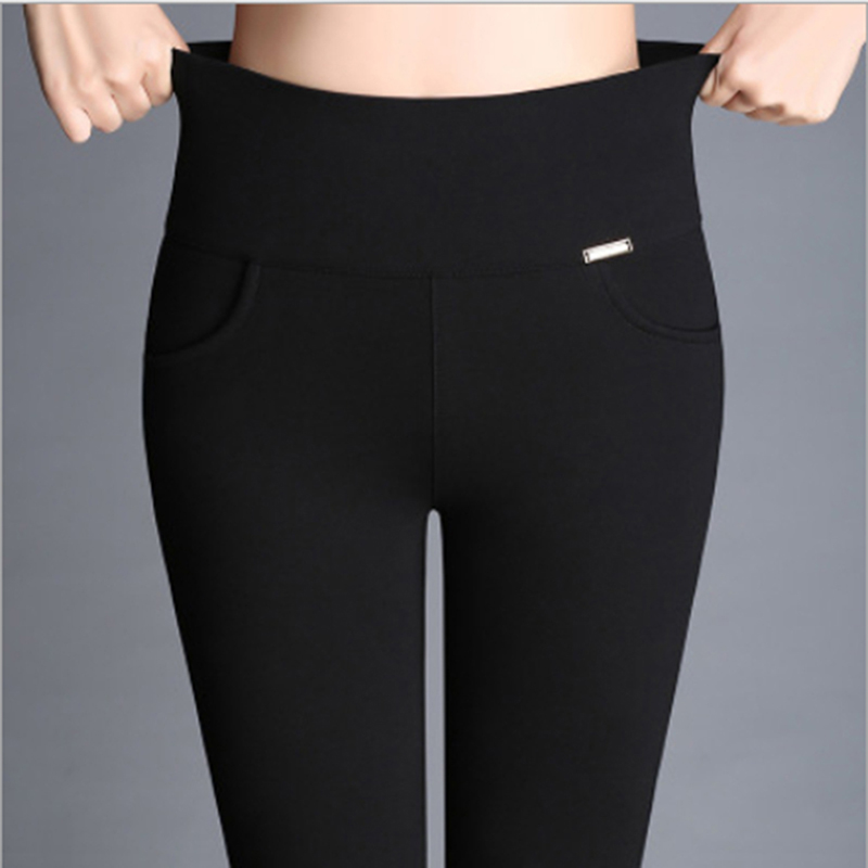 High Waist Black Outer Wear Leggings Casual