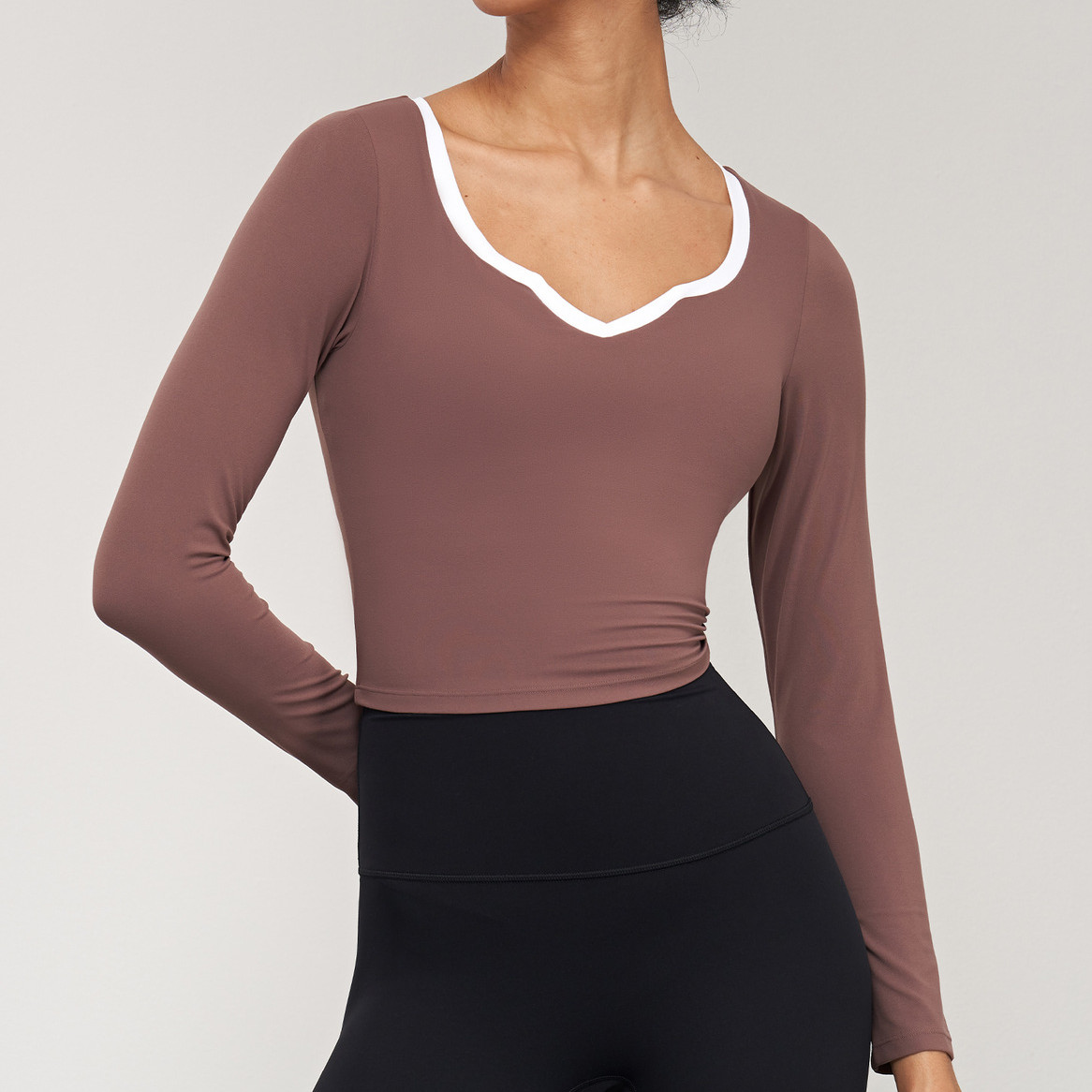 Title 7, Abbigliamento da yoga con scollo a V, colore ca...