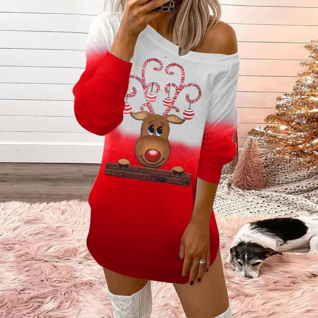 Fashionable Christmas Print Crew Neck Sweatshirt 6Style 2Xl - Shop at LoveMi