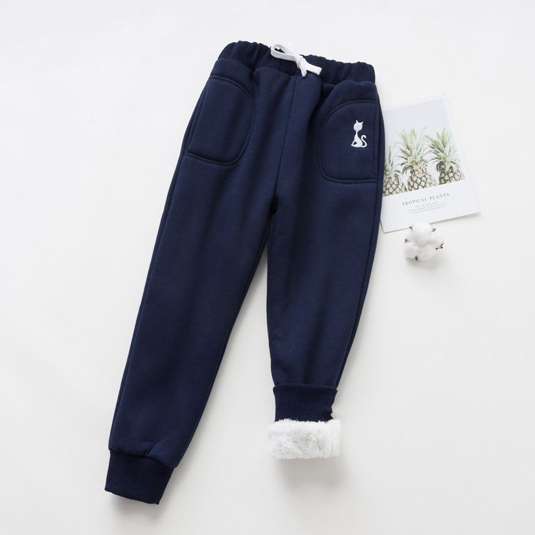 Winter Plus Velvet Thickened Children's Pants Navy - Shop at LoveMi