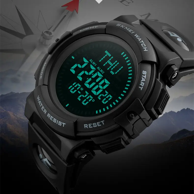Moment Beauty Fashion Multifunctional Men's Watch Outdoor Compass Digital