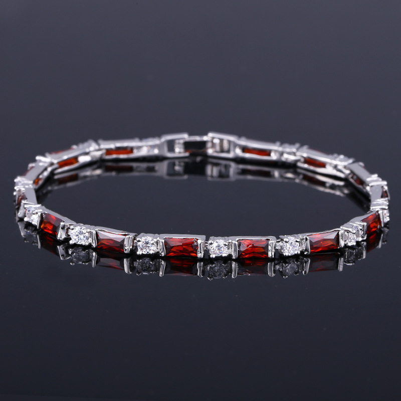 Zircon Bracelet Women Jewelry Platinum-plated Crystal Ladies Bracelet