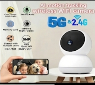 Smart WiFi Indoor Baby Monitor Camera 360 Pan Tilt With Pet Tracking