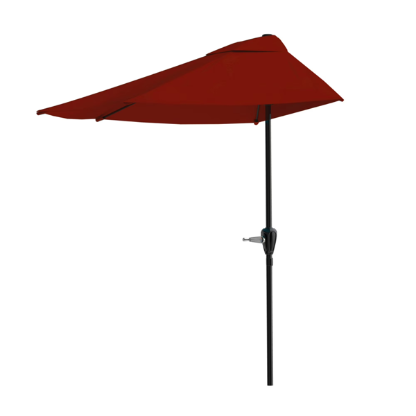 9ft Half Umbrella For Balcony, Porch, Or Deck, Red  Shipment From Walmart — foto 6