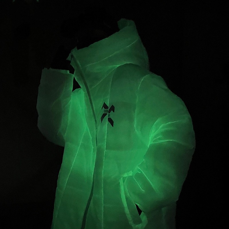 Male Loose Thickened Personality Trend Line Solid Color Cotton Jacket