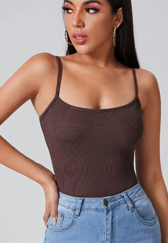 Solid Color Halter Top For Women Brown - Shop at LoveMi