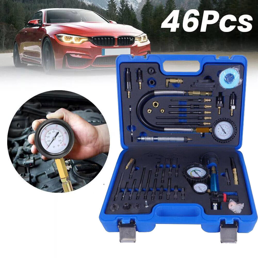 46X Diesel Petrol Engine Compression Tester Pressure Loss Leak Master Kit