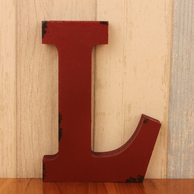 Title 9, Creative retro wooden alphabet decoration ornam...