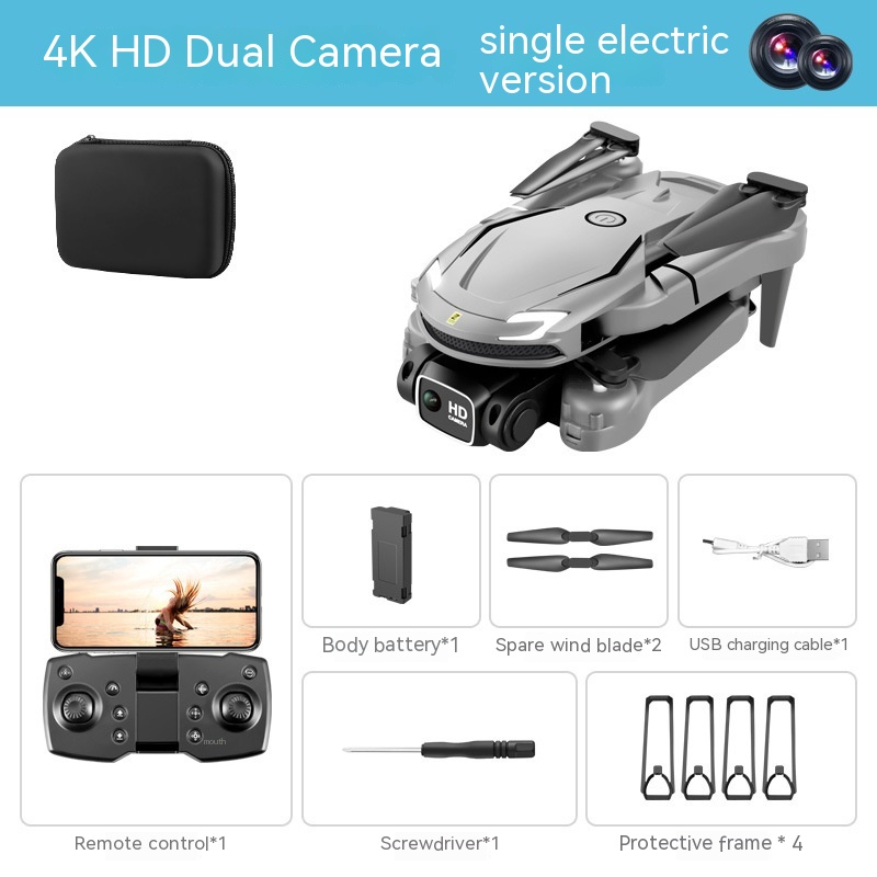 V88 Gray 4K Dual Camera