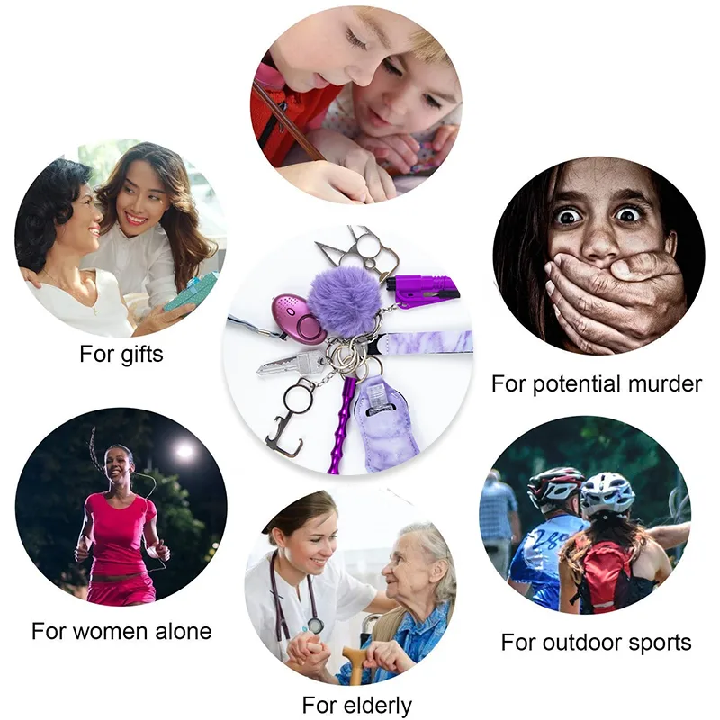 Self Defense Keychain Suit Personal for Girls Women Safety