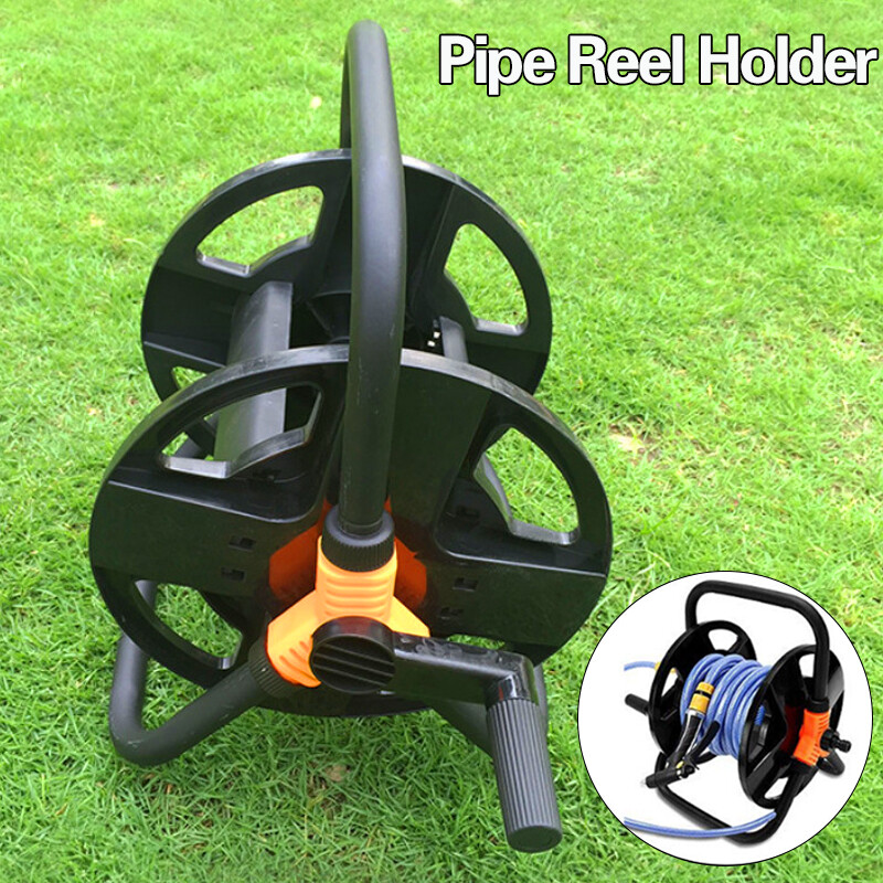 Portable Garden Hose Pipe Reel Cart Free Standing Holder Water Hose 20m UK