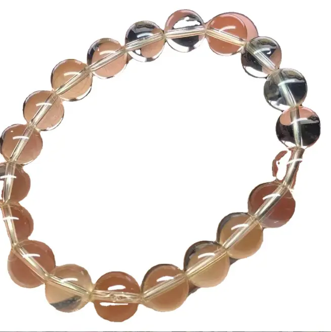 Natural Brazil Citrine Bracelet For Men And Women Citrine Single Circle Ball Bracelet Simple Fashion Crystal Ornament
