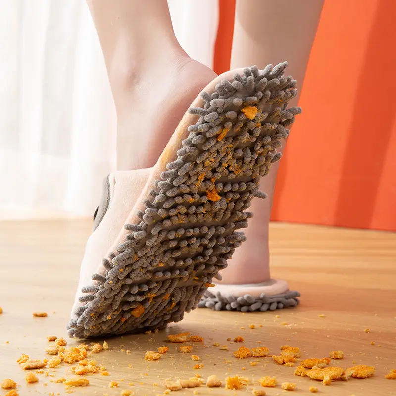 Detachable And Washable Four Seasons Home Mopping Slippers
