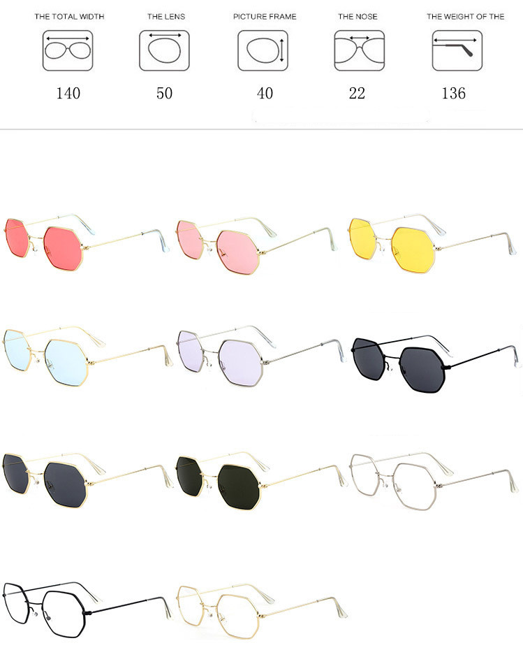 Sunglasses Ocean Piece Polygonal Sunglasses - Image 14
