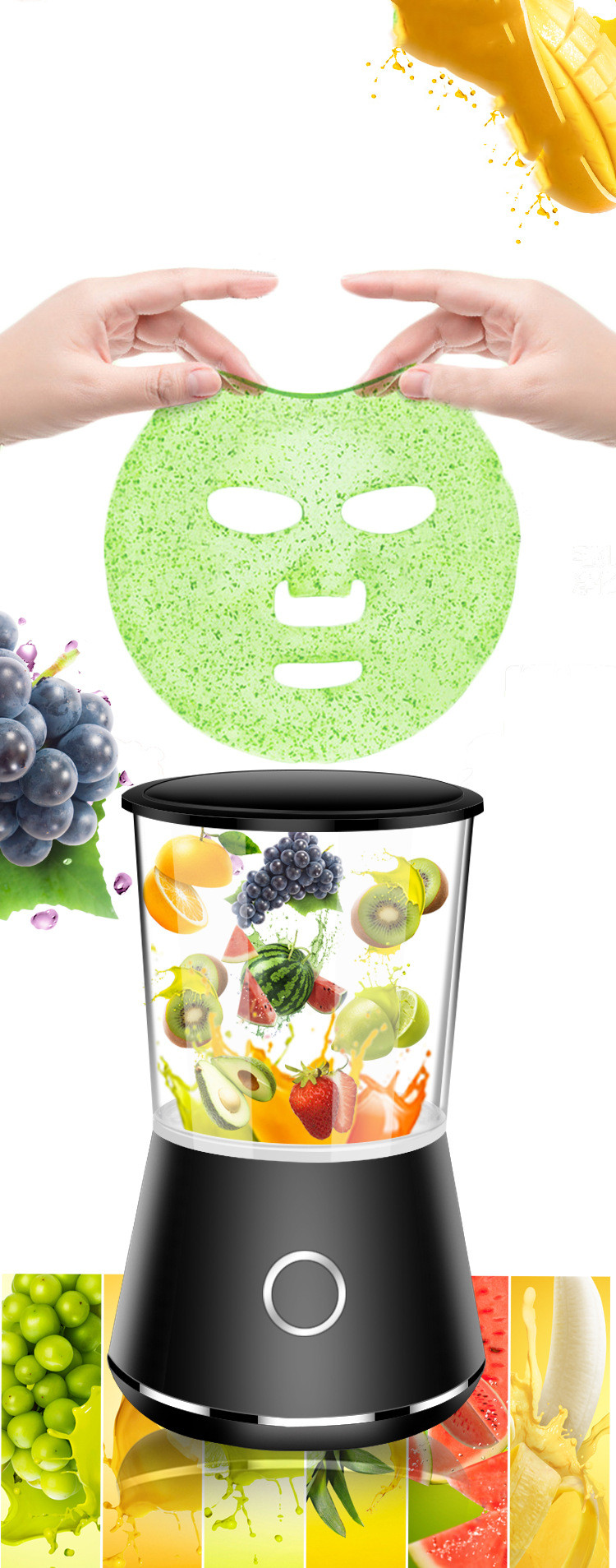 Title 3, DIY Fruit And Vegetable Facial Mask Machine Bea...