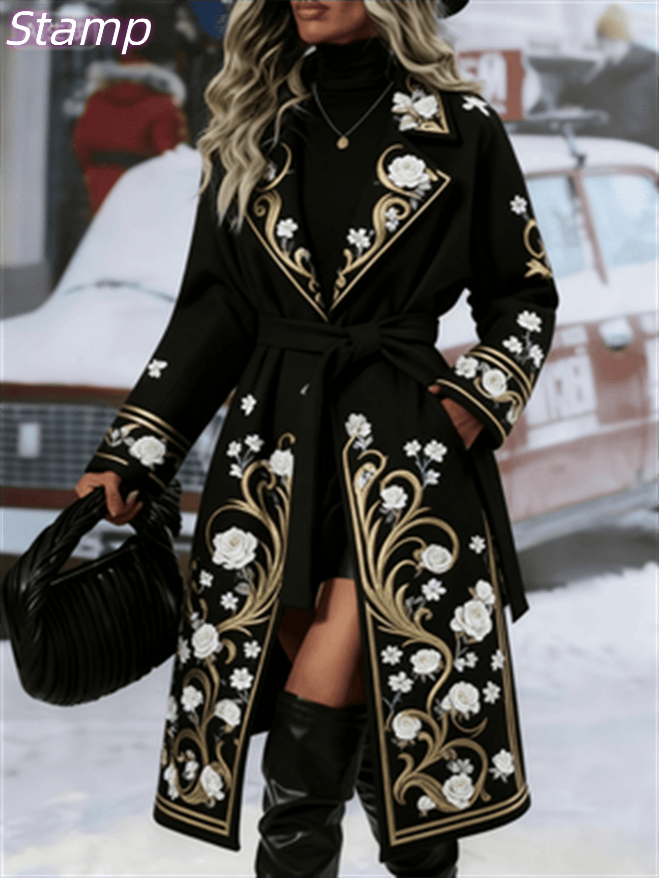 Fashionable Casual Long Coat Black4 - Shop at LoveMi