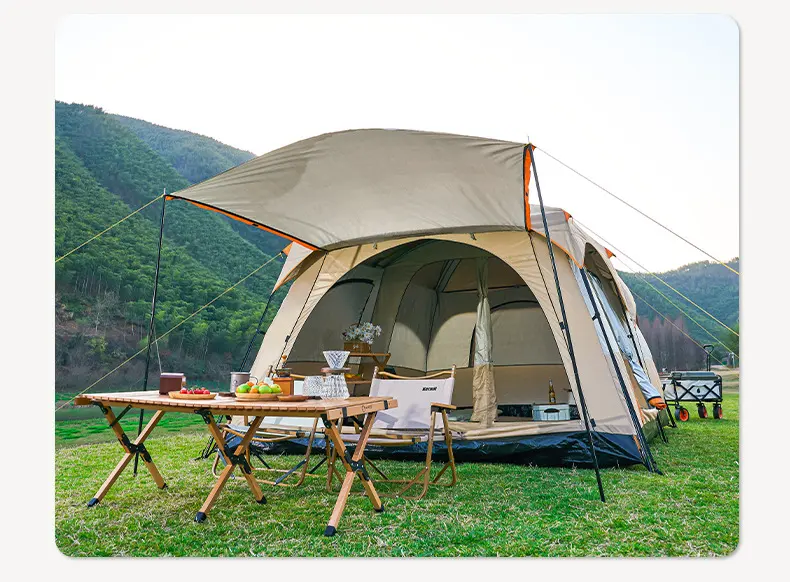 Portable Outdoor Tent With Two Bedrooms