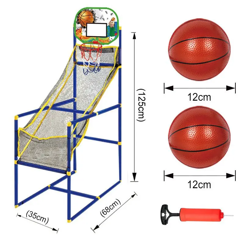 Children's Double Basketball Shooting Machine, Detachable Stand
