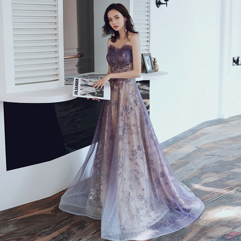 The Banquet Evening Dress Is Purple Dreamy And Long