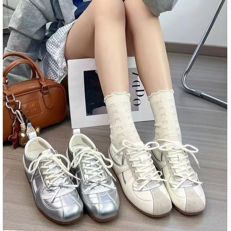 Women Minimalist Retro Color Block Sneakers Lightweight Casual Daily product image