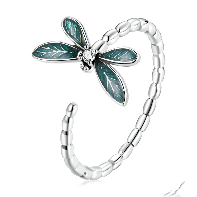 Title 5, Blue Oil Dripping Gorgeous Dragonfly Ring