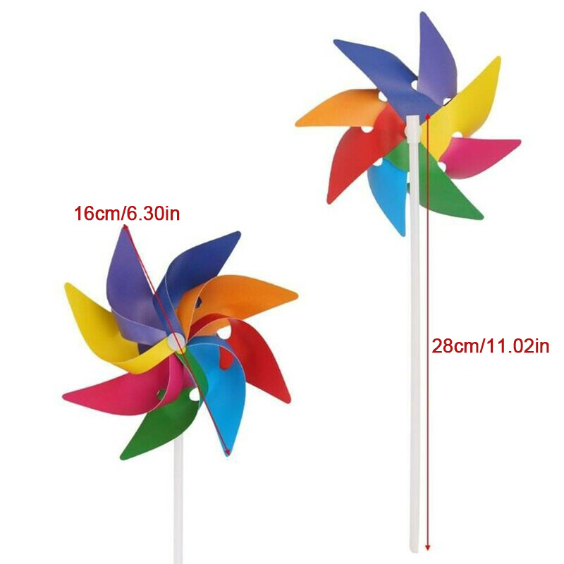 5X Kid Colorful Wind Spinner Pinwheel Windmill Garden Yard Patio Lawn Decor UK. — image 9