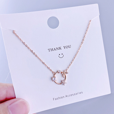 Butterfly Necklace Female Sterling Silver S925 Diamonds Simple Temperament Elegant Sexy
