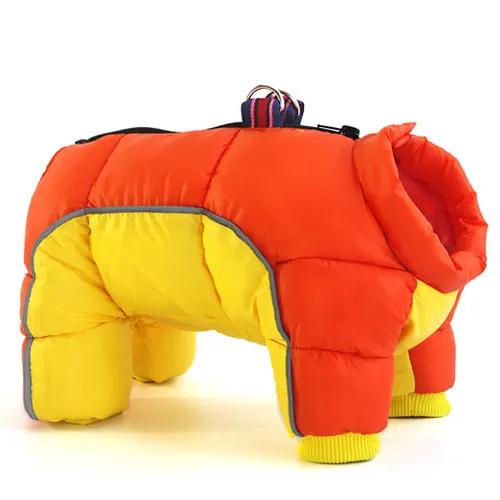 Winter Pet Dog Clothes Super Warm Jacket Thicker Cotton Coat Waterproof Small Dogs Pets Clothing For Puppy Orange Yellow - Shop at LoveMi