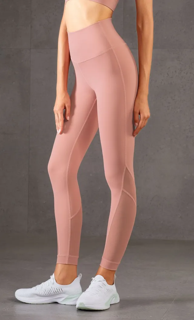 Slimming Breathable Elastic Running Sports Fitness Pants Pink Pastel - Shop at LoveMi