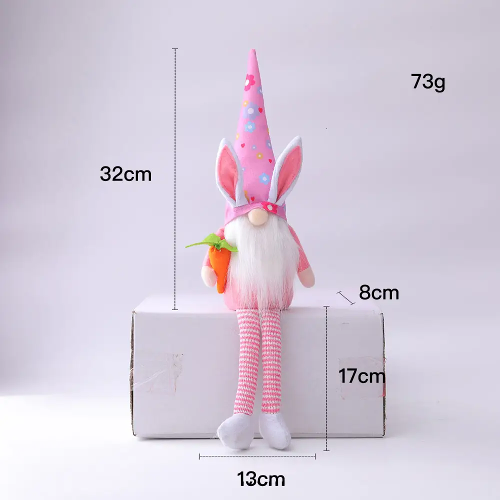 Easter Long Legs Holding Egg Rabbit Color Doll Elf Doll