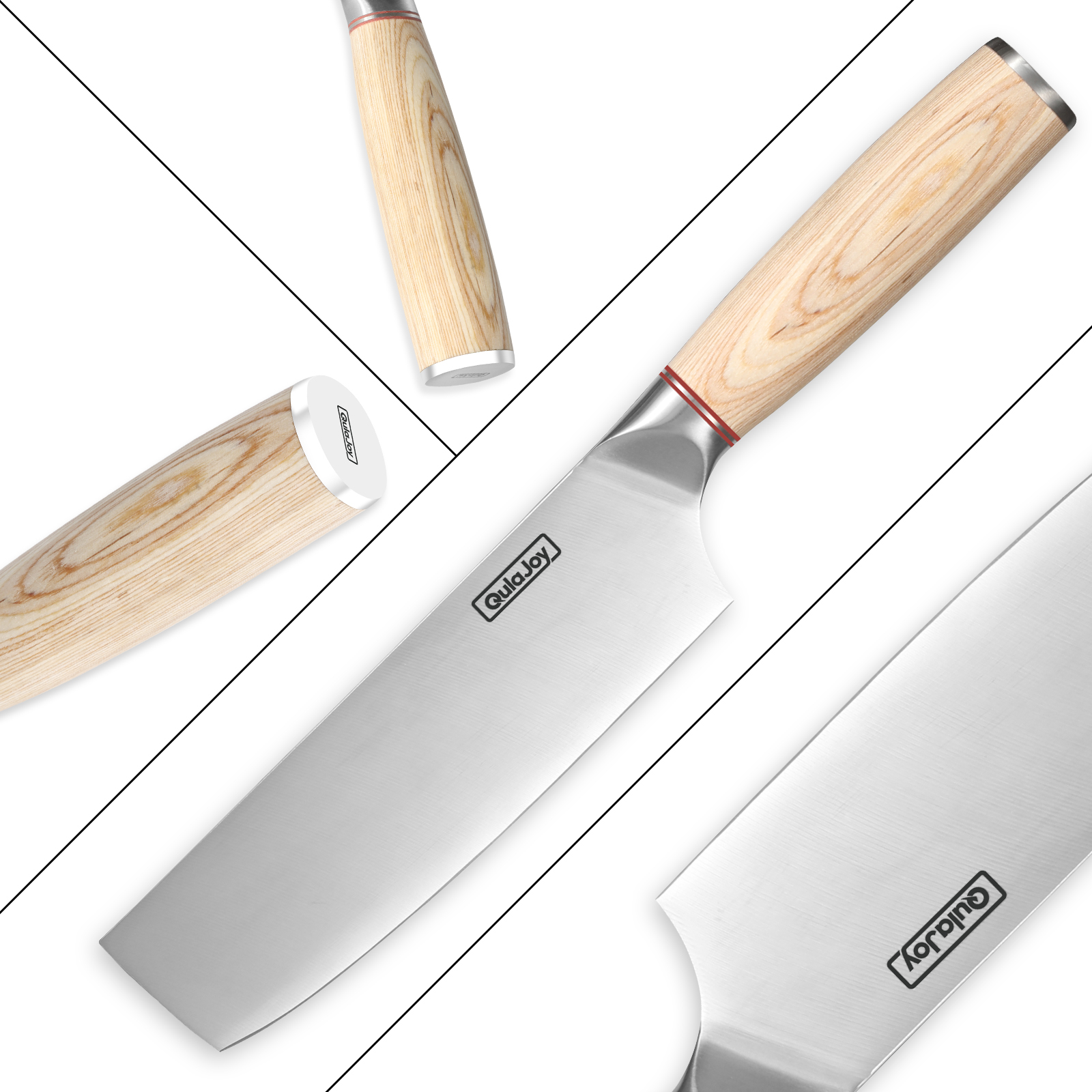 Japanese Veggie Cleaver with Wooden Handle. Whether you're a professional chef or an aspiring home cook, this kitchen cleaver knife is a valuable addition to your culinary arsenal. Experience the perfect blend of style, functionality, and durability with 