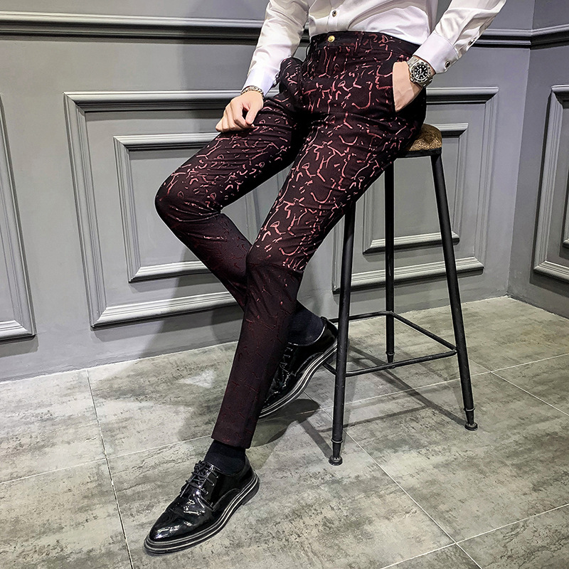 Title 4, Pantalones jacquard elegantes para hombre, teji...