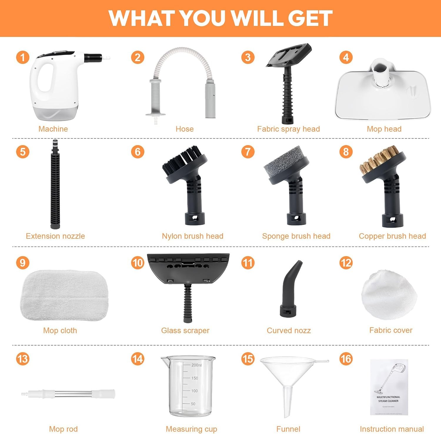 Handheld 10 In 1 Steam Cleaner - Portable With Mop - Steamer Clea — image 2