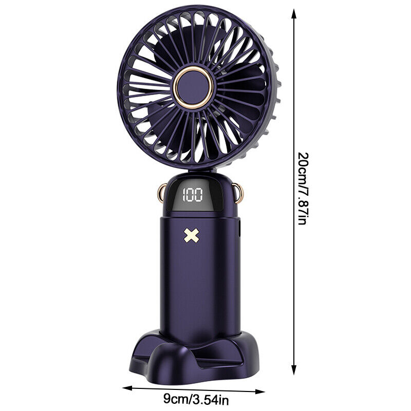 Portable Hand-held Fan Mini Folding Desk Fan Cooler Cooling USB Rechargeable 16