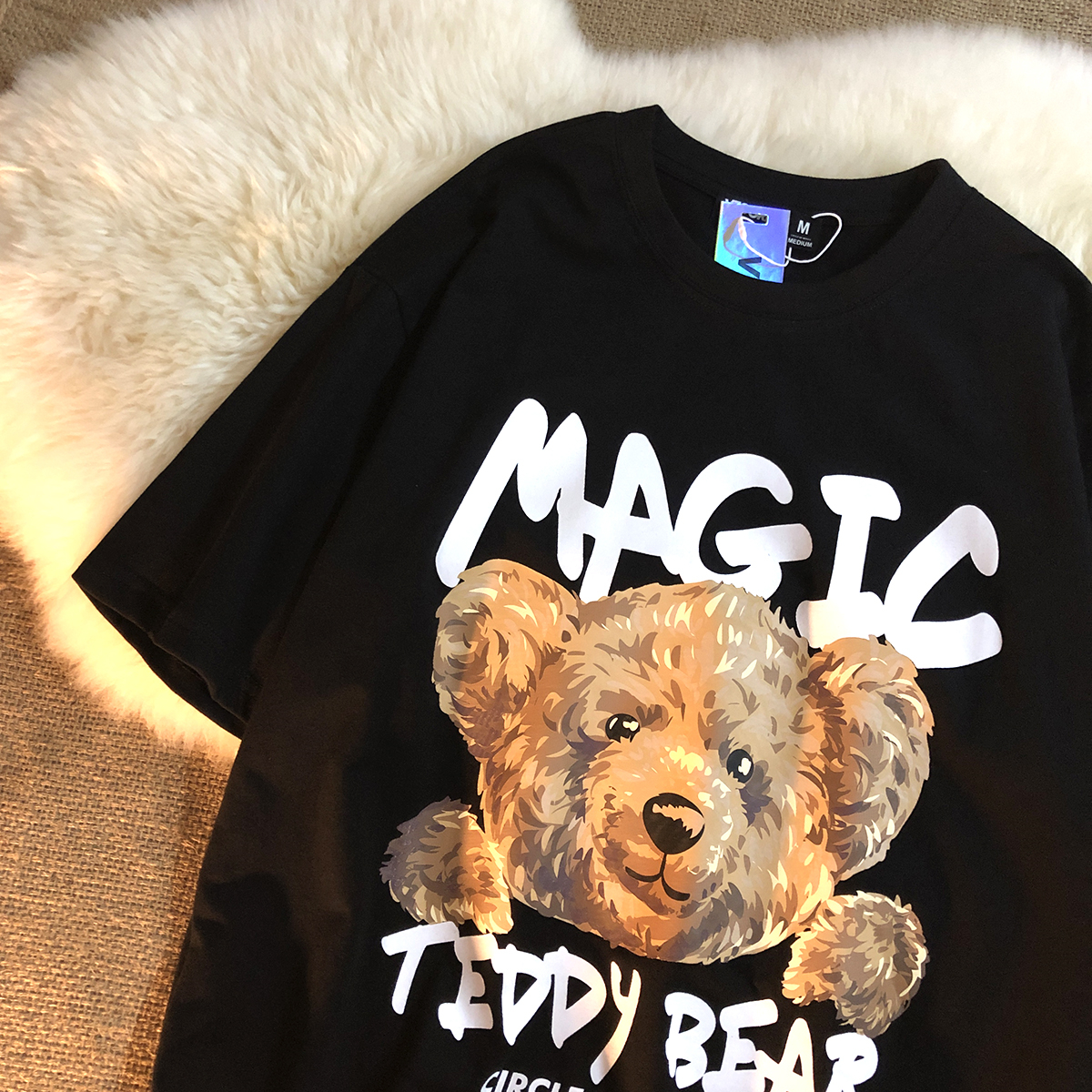 Title 6, Magic Bear Ins Couples Loose Short Sleeve T-shirt