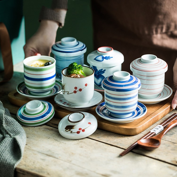 Title 1, Japoński ceramiczny kubek do zupy z pokrywką. I...