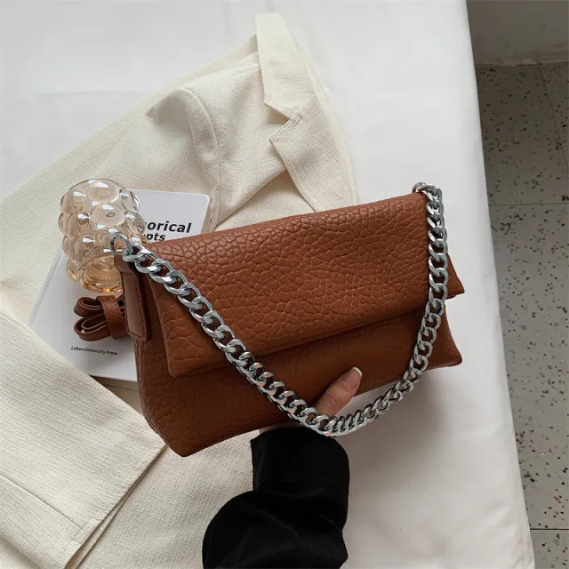 Chain Bag Female Texture One Shoulder Soft faced Envelope Red - Shop at LoveMi
