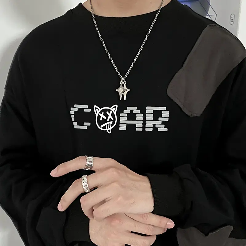 Personality Retro Titanium Steel Pendant Necklace Male