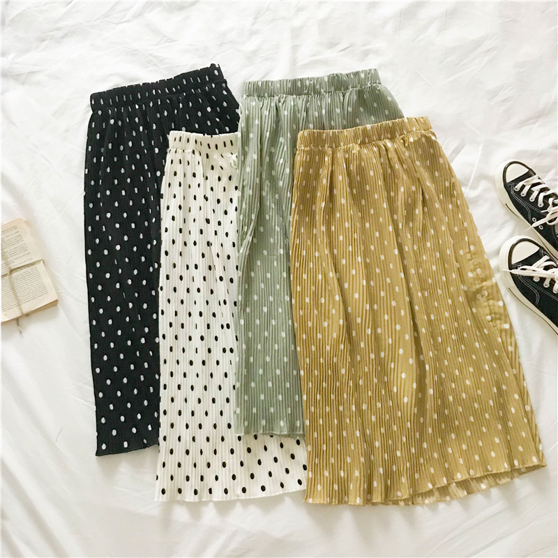 Title 1, Mid-length polka-dot skirt, all-match, slimming...