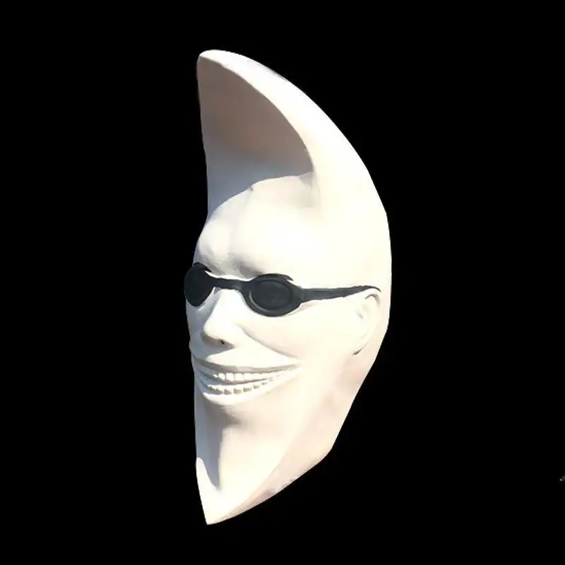 White Moon Head Cover Mask Ball Party