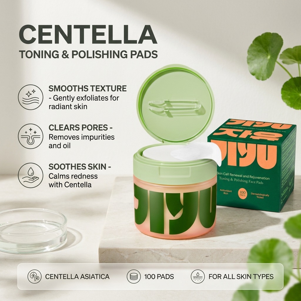 Exfoliating Centella Asiatica Skincare Pads 6