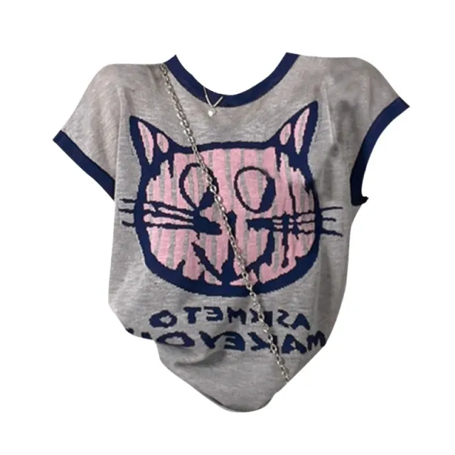 Summer New Half Sleeve Short Top Grey - Shop at LoveMi