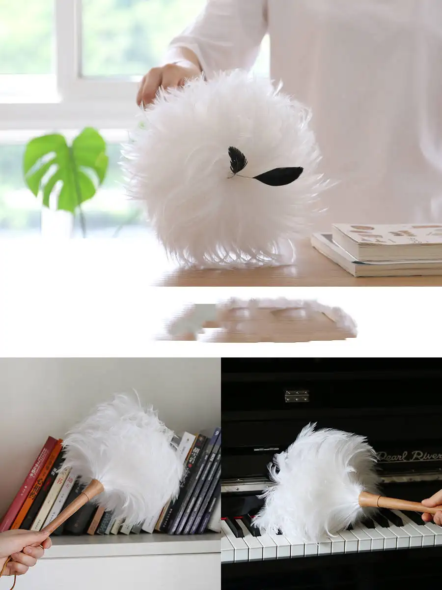 Feather Household Duster Dust Brush White Decoration