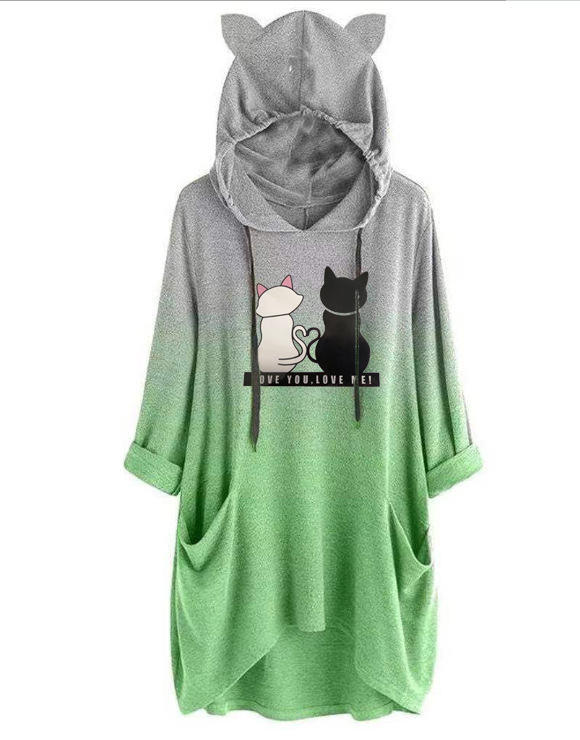 Title 6, Color-changing Double Cat Print Women