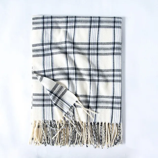 Women's New Line Printed Cashmere Scarves Beige - Shop at LoveMi