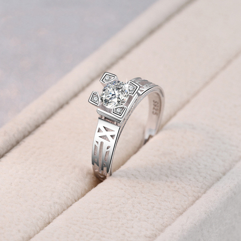 Title 5, Eight Heart Eight Arrow Zircon Moissanite Ring