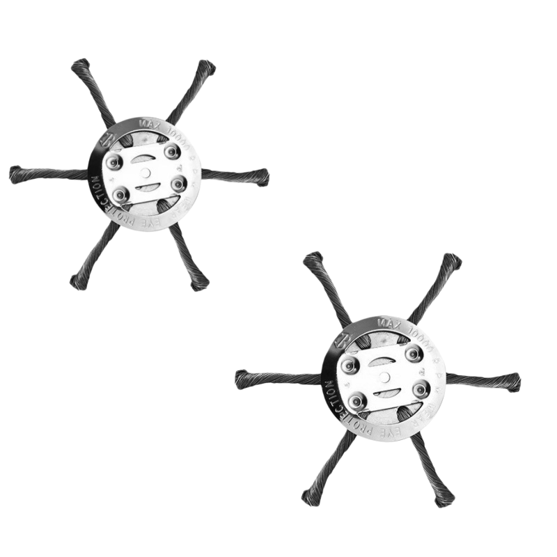 2pc 6 Inch 6Wire Steel Trimmer Head, Replacement Head Steel Wire Brush For String Trimmer Fits Gas And Electric Lawn Mowers