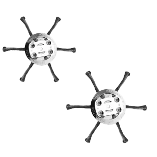 2pc  6 Inch 6Wire Steel Trimmer Head, Replacement Head Steel Wire Brush For String Trimmer Fits Gas And Electric Lawn Mowers