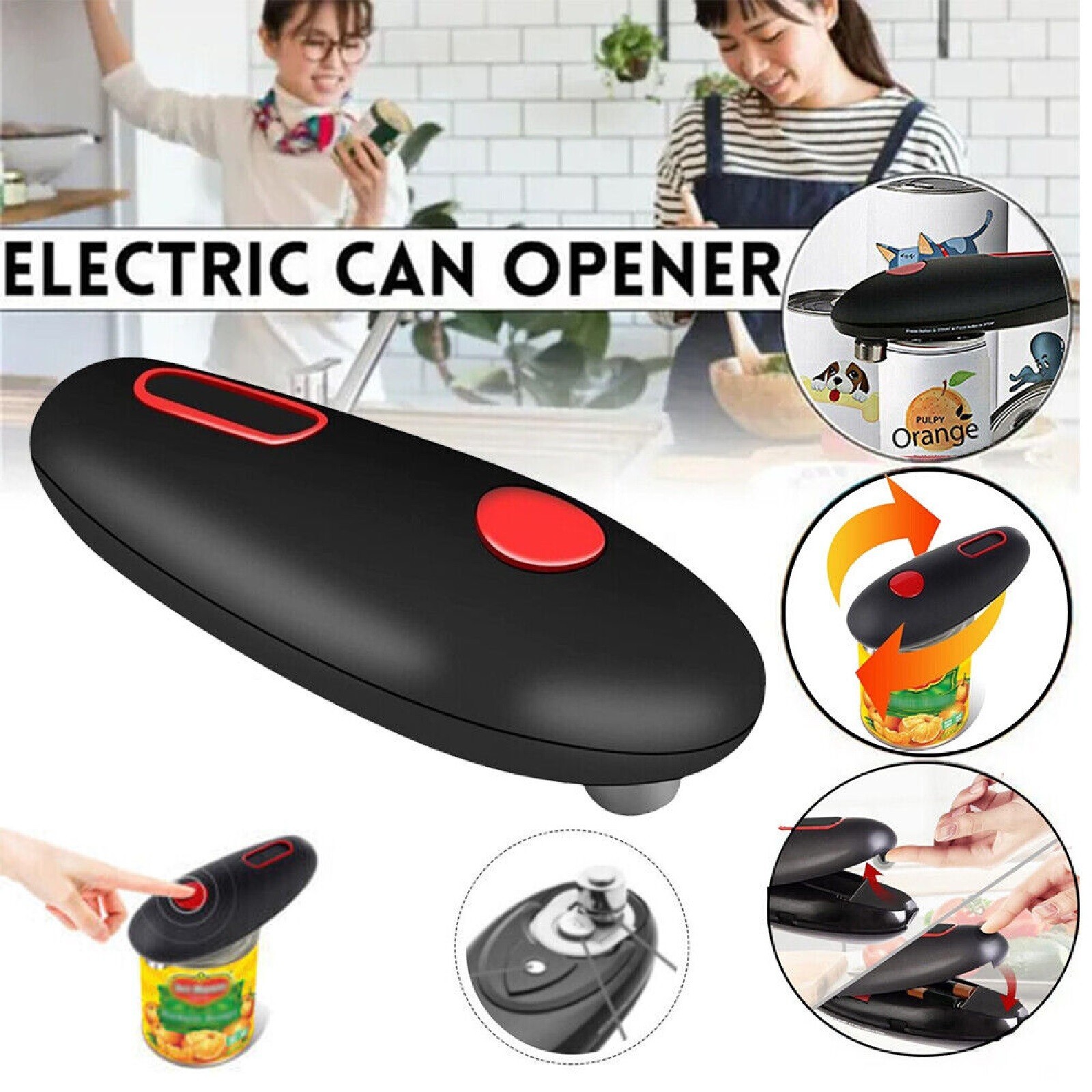 Aplicador de tapas de latas eléctrico de un solo toque