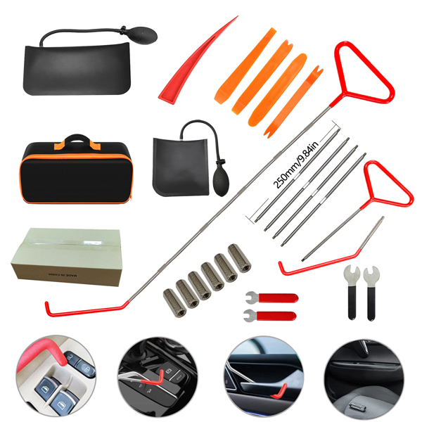25pc Emergency Car Truck Tool Kit – Door, Hitch & Wrench Set - Foto 8 di 8